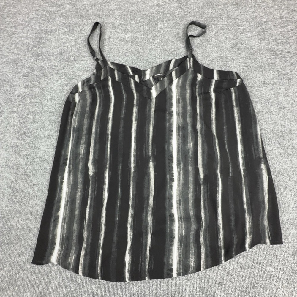 Torrid Tank Top Womens 1 Black Striped V Neck Adjustable Strap Camisole Plus